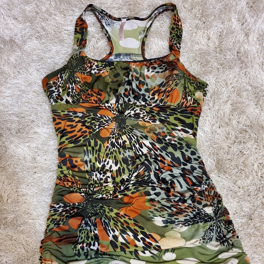 Camo animal print tank